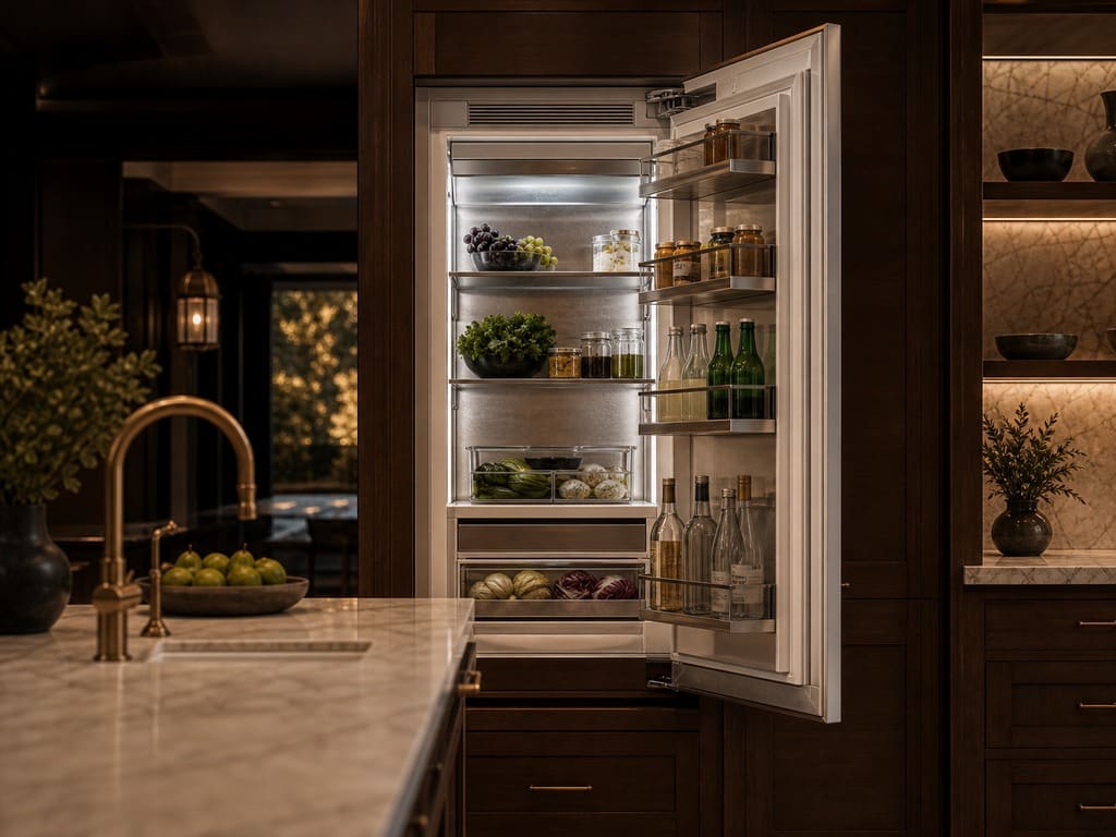 Viking built-in refrigerator repair in a Berkeley kitchen